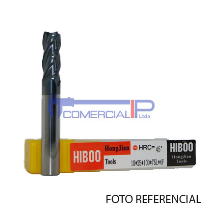 10X25X10DX75LX4F FRESA METAL DURO D-10.0MM MD 4 FILOS HJT CH - Imagen 1