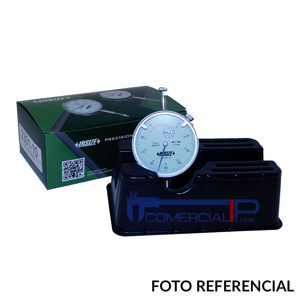2301-10 RELOJ COMPARADOR (0-10MM / 0,01MM) BASICO INSIZE - Imagen 1