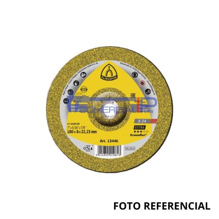 FOTO REFERENCIAL DISCO TRASLAPADO 7" GR. 80 SMT 624 KLINGSPOR - Imagen 1